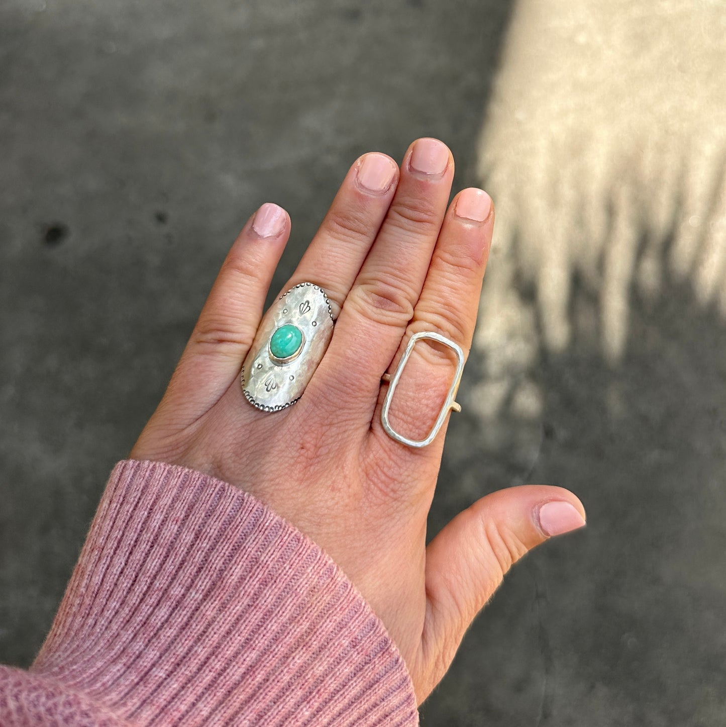 Hammered Sterling Ring size 9.5