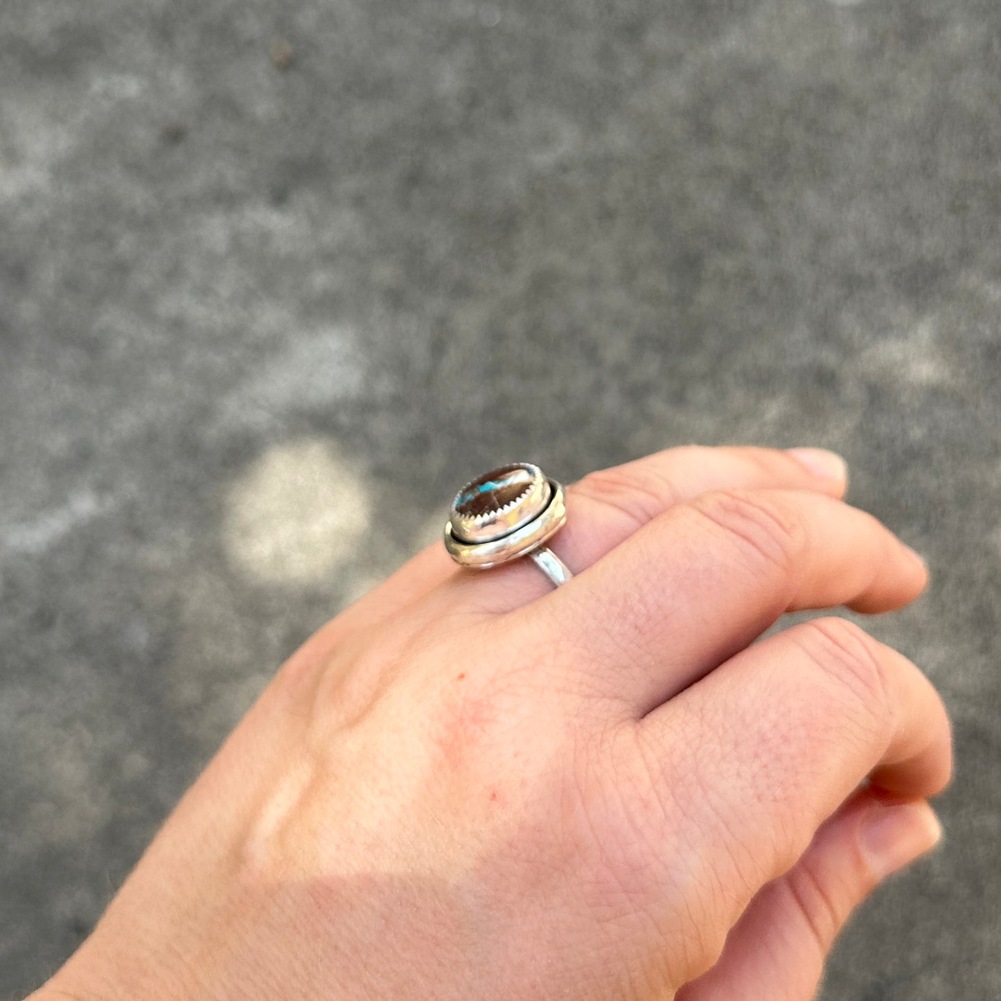 Royston Ribbon Turquoise Ring Size 6.5