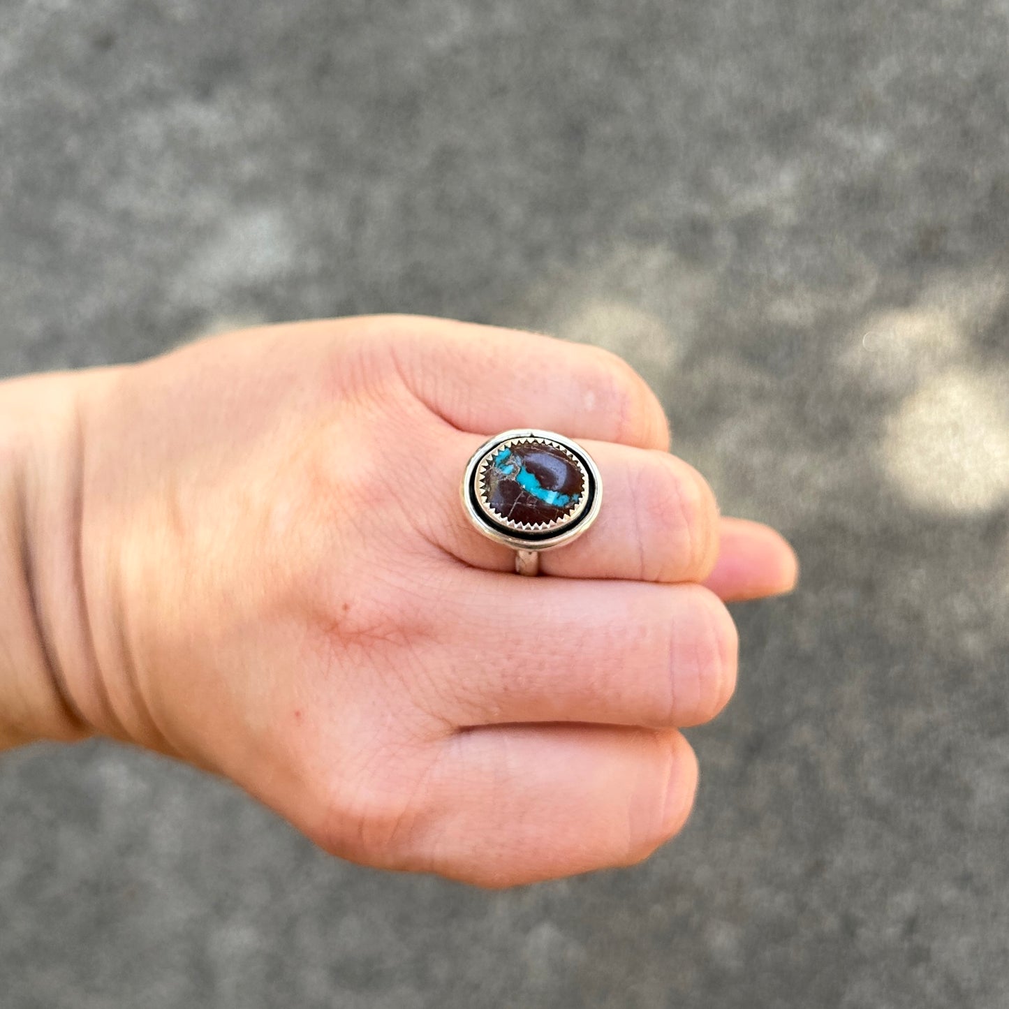 Royston Ribbon Turquoise Ring Size 6.5