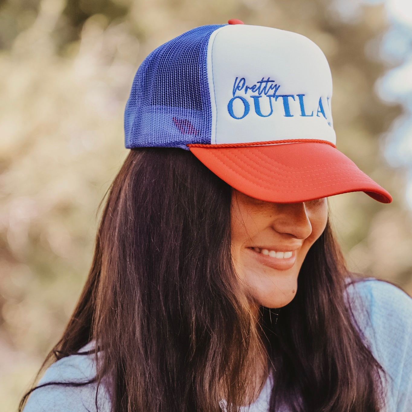 Trucker-Mütze in Rot, Weiß und Blau