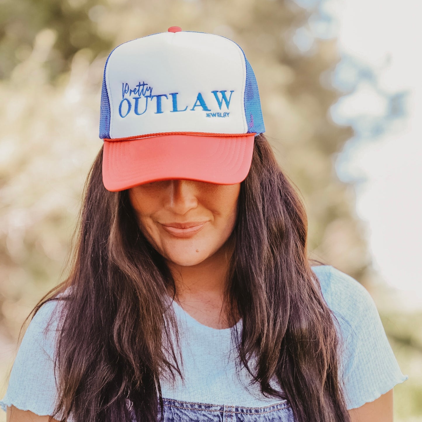 Trucker-Mütze in Rot, Weiß und Blau