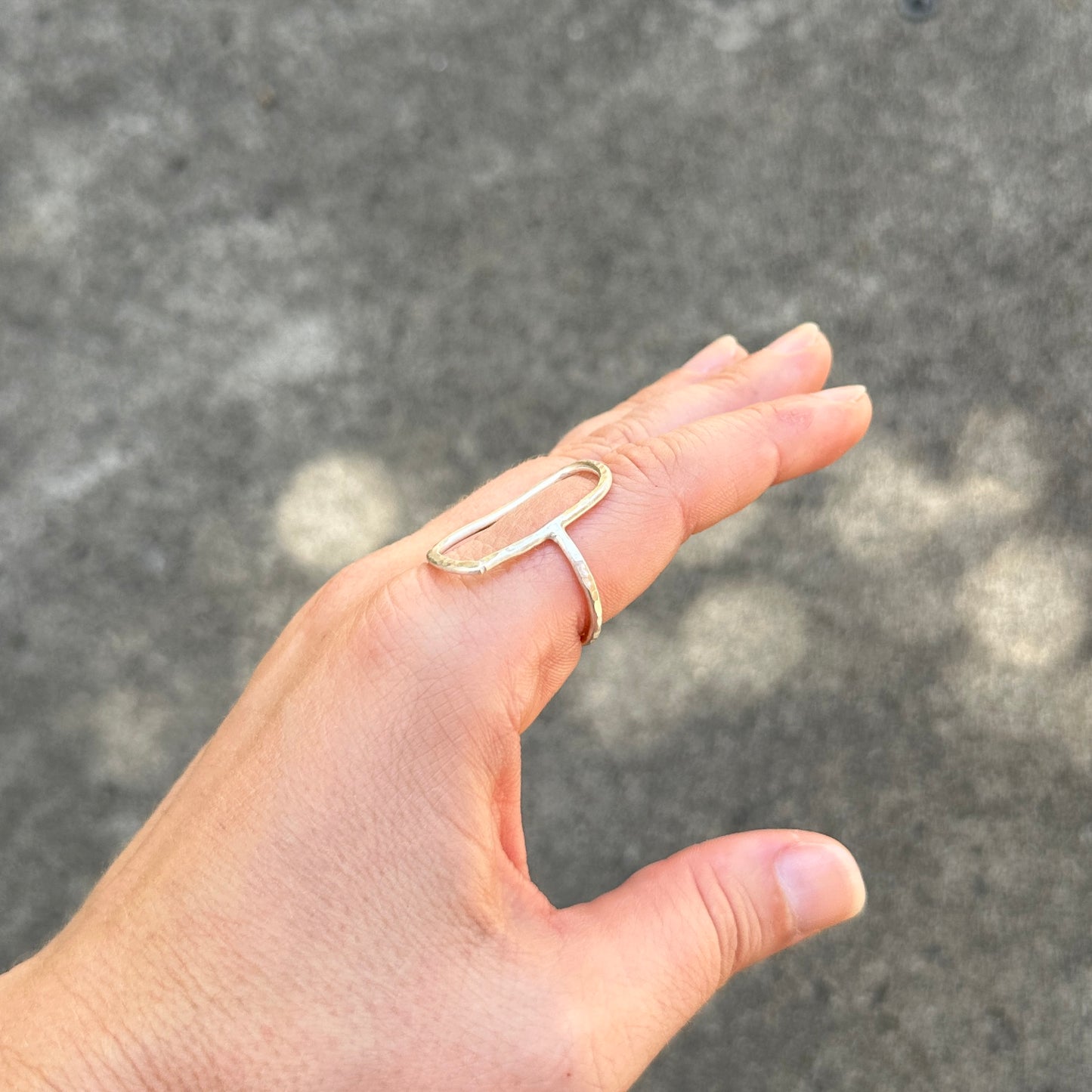 Hammered Sterling Ring size 10