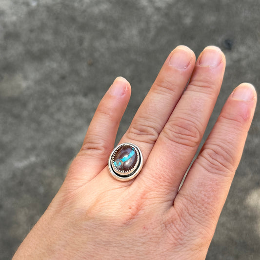 Royston Ribbon Turquoise Ring Size 6.5