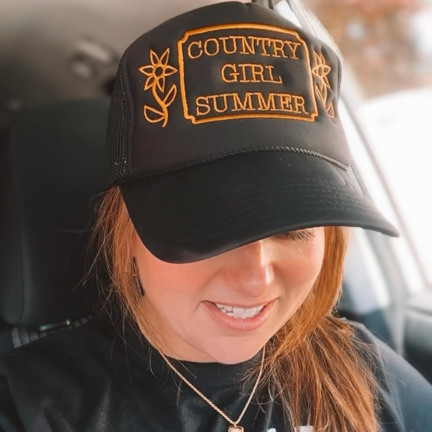 "Country Girl Summer" Trucker Hat - Pretty Outlaw Jewelry