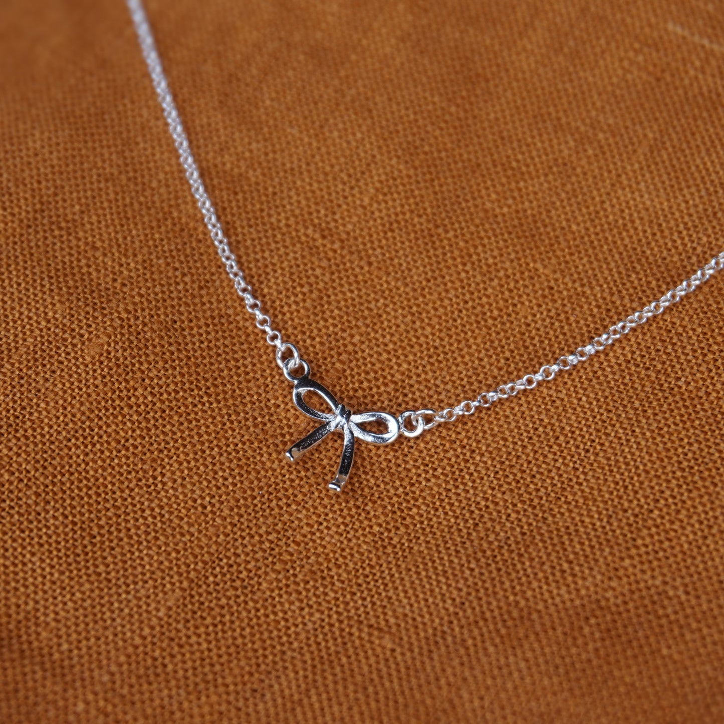 Dainty Silver Bow Necklace - Pretty Outlaw Jewelry