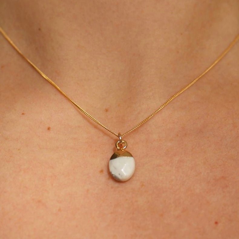 Howlite Drop Charm Necklaces - Pretty Outlaw Jewelry