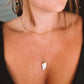 Howlite Horn Necklace - Pretty Outlaw Jewelry