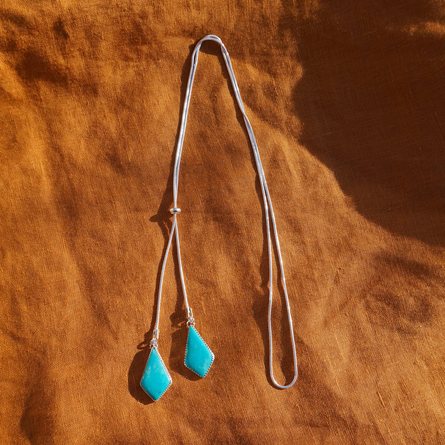 Kingman Turquoise BB Chain Bolo - Pretty Outlaw Jewelry