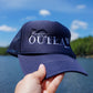 Navy and White Trucker Hat - Pretty Outlaw Jewelry